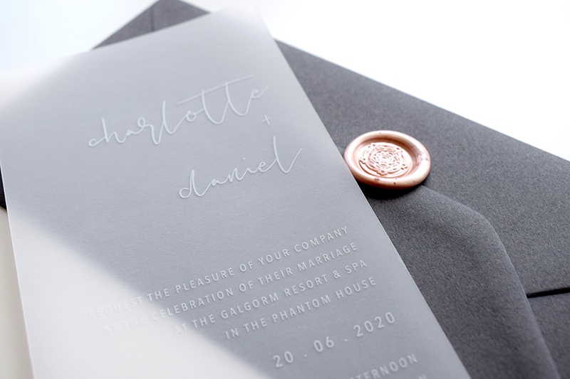 Vellum Wedding Invitations | Galgorm Inspiration