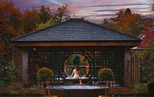 Beltane Hot tub in Autumn 